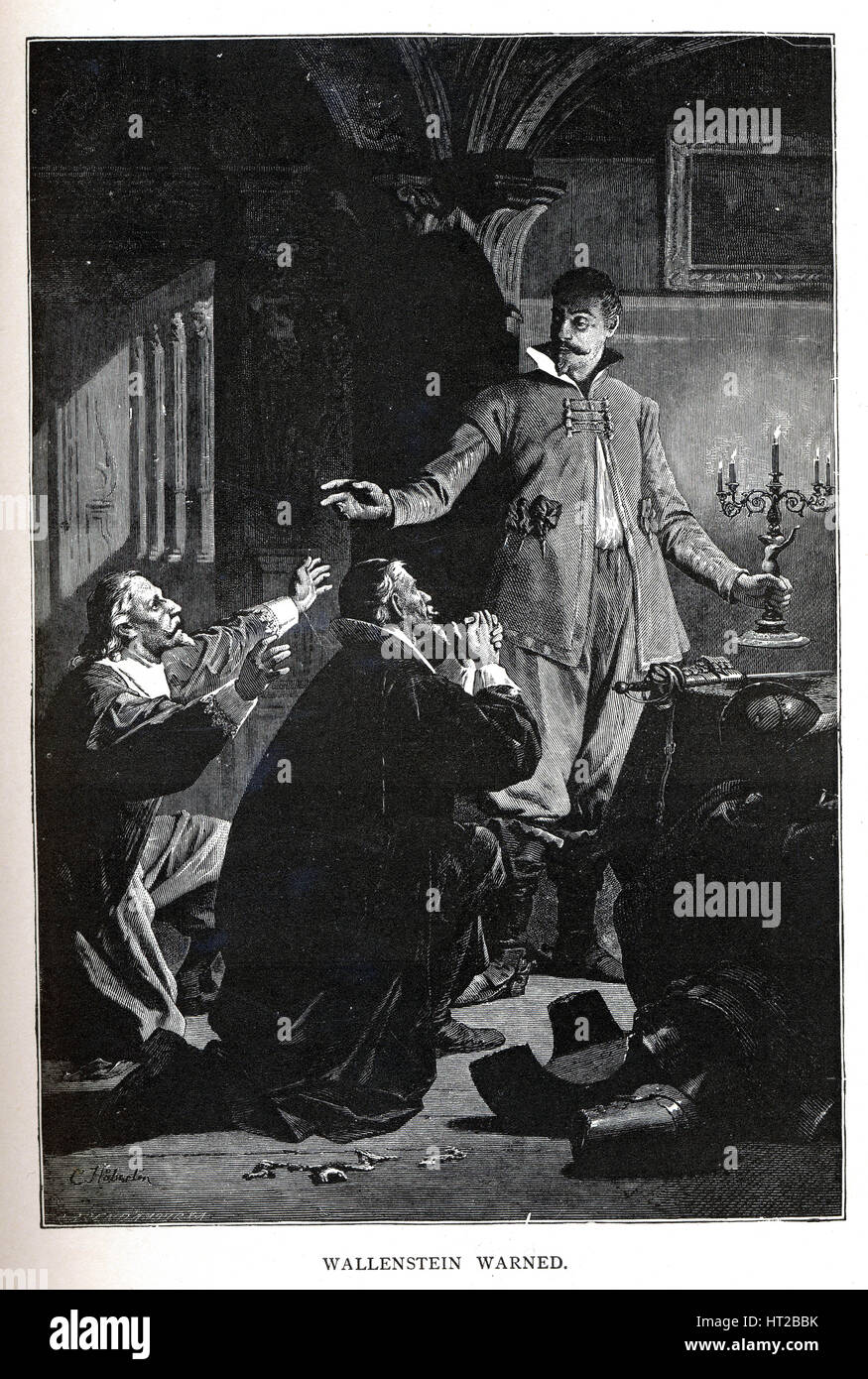 Wallenstein warnte, 1882. Künstler: Brend'amour, Richard (1831-1915) Stockfoto