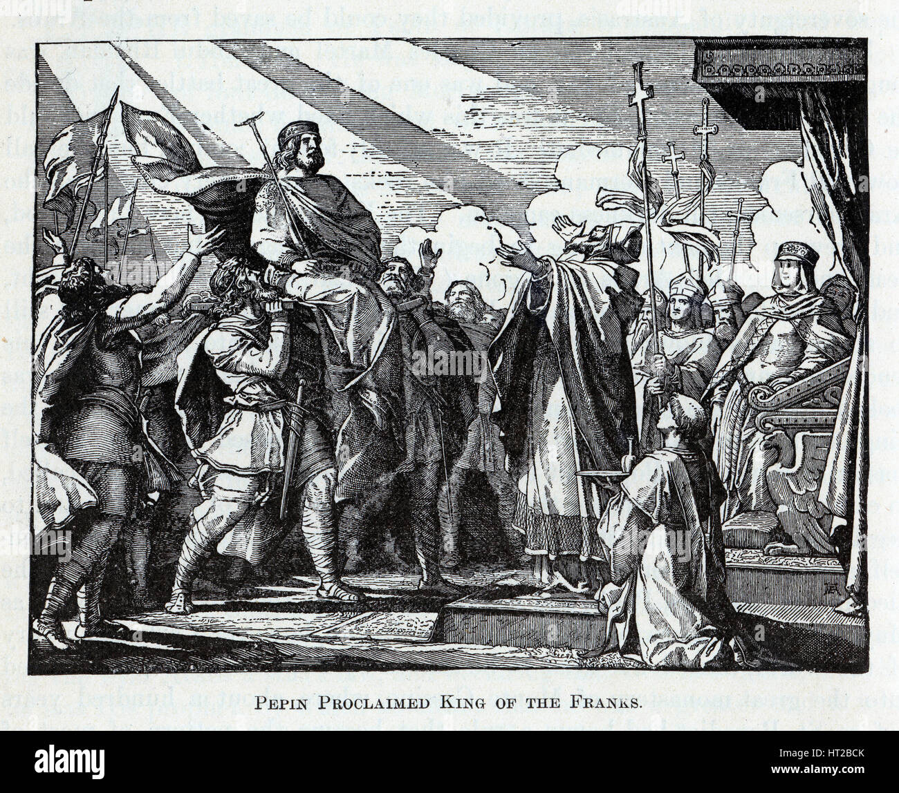 Pippin zum König der Franken, 1882. Künstler: anonym Stockfoto