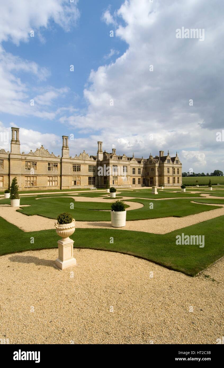 Kirby Hall, in der Nähe von Corby, Northamptonshire, 2007. Künstler: Historisches England Angestellter Fotograf. Stockfoto