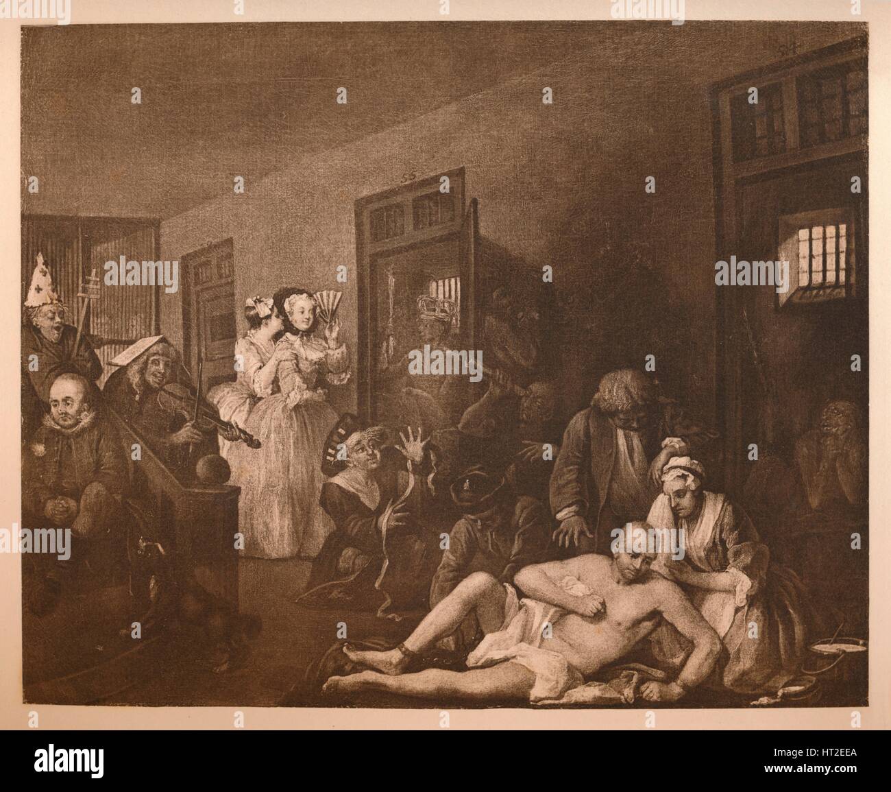 "Eine liederlichen - 8: die Mad House", 1733.  Künstler: William Hogarth. Stockfoto