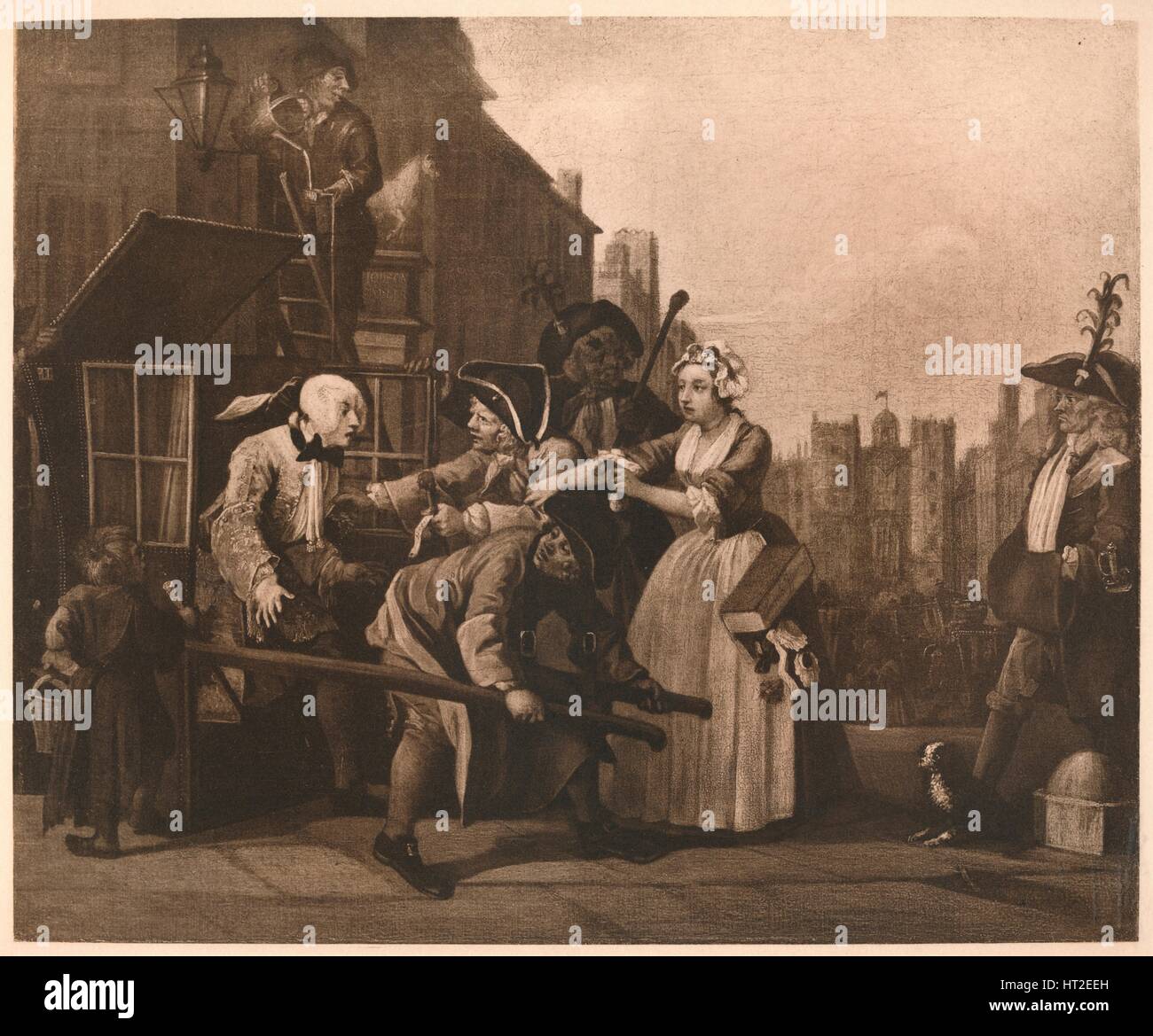 "Eine liederlichen - 4: die Verhaftung", 1733.  Künstler: William Hogarth. Stockfoto