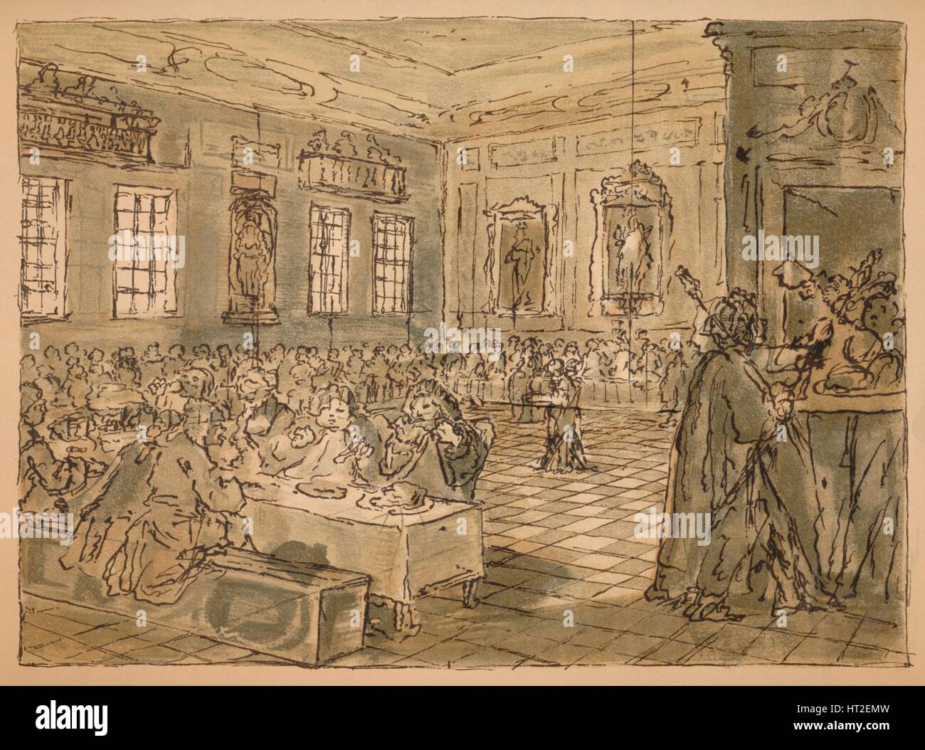 Skizze für "Industrie und Müßiggang" - Platte VIII, 1747. Künstler: William Hogarth. Stockfoto