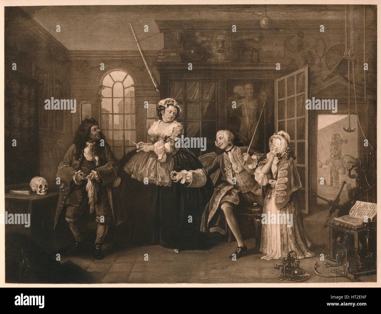 "Ehe A-la-Mode: 3. The Inspection", c1743. Künstler: William Hogarth. Stockfoto