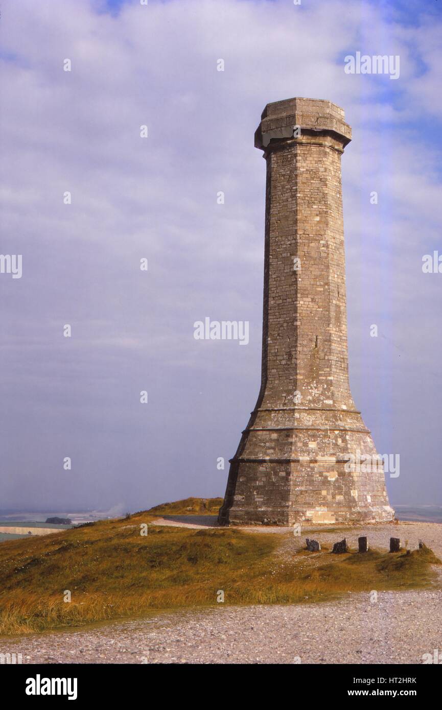 Hardy-Denkmal, Admiral Sir Thomas Hardy auf Blackdown Hügel, Dorset, 20. Jahrhundert. Künstler: CM Dixon. Stockfoto