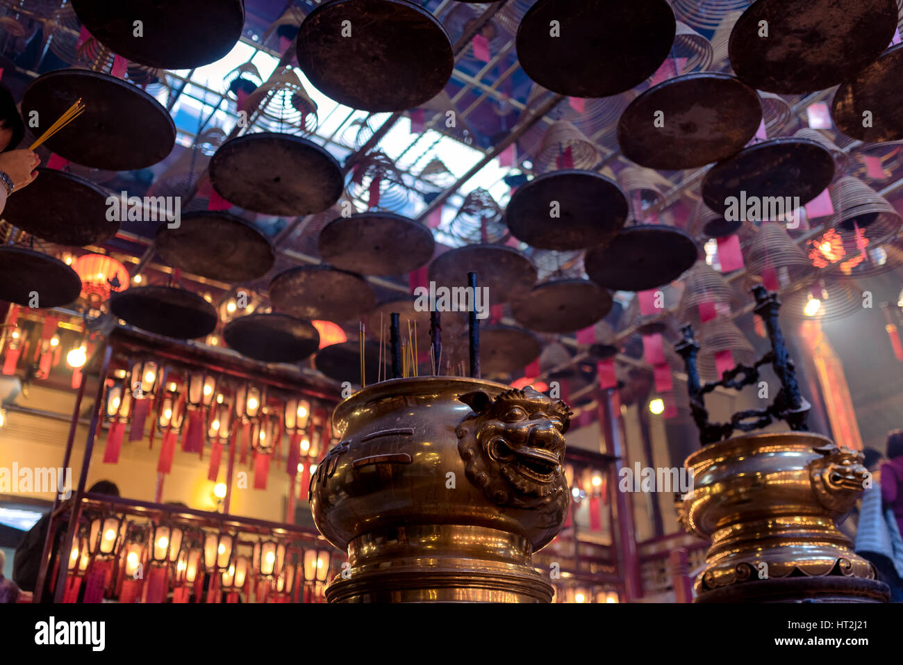 Man Mo Tempel - Hong Kong Stockfoto