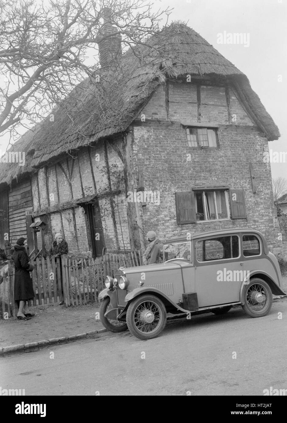 Fahrversuch einen Triumph Scorpion, Horley, Surrey, 1931. Künstler: Bill Brunell. Stockfoto