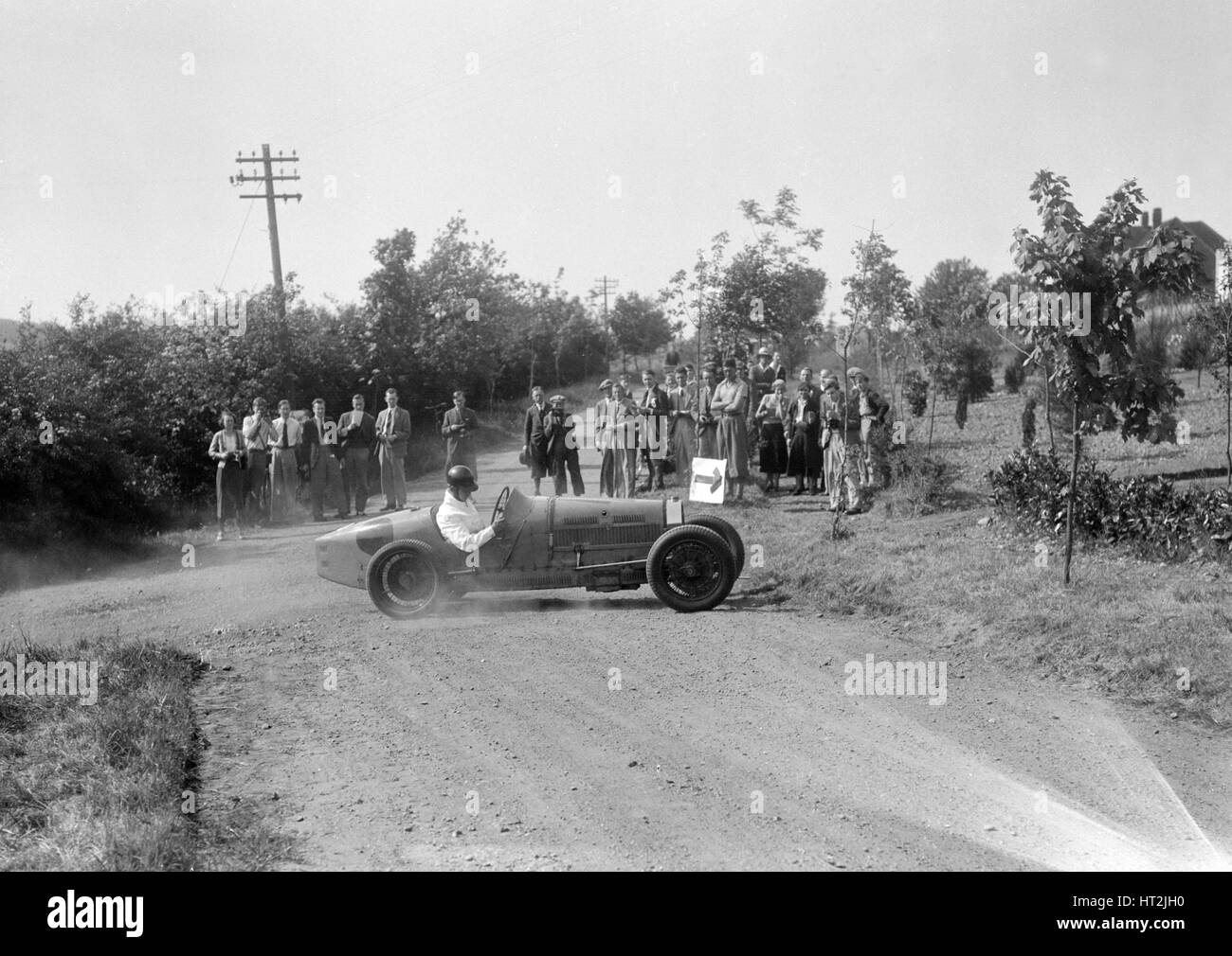 Bugatti Typ 35, Bugatti Eigentümer Verein Bergrennen, Chalfont St. Peter, Buckinghamshire, 1935. Künstler: Bill Brunell. Stockfoto