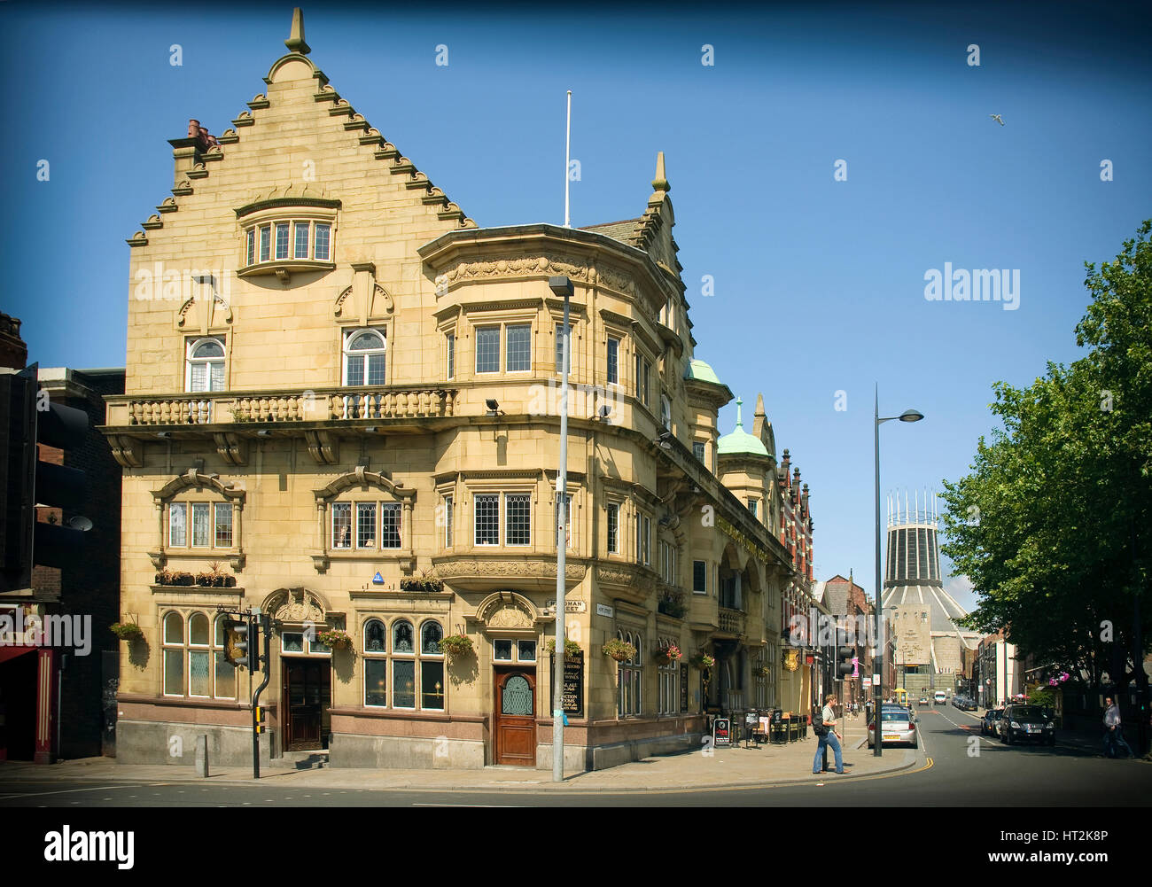 P {Hilharmonic Speisesäle Public House auf Liverpool Hope Street. Stockfoto