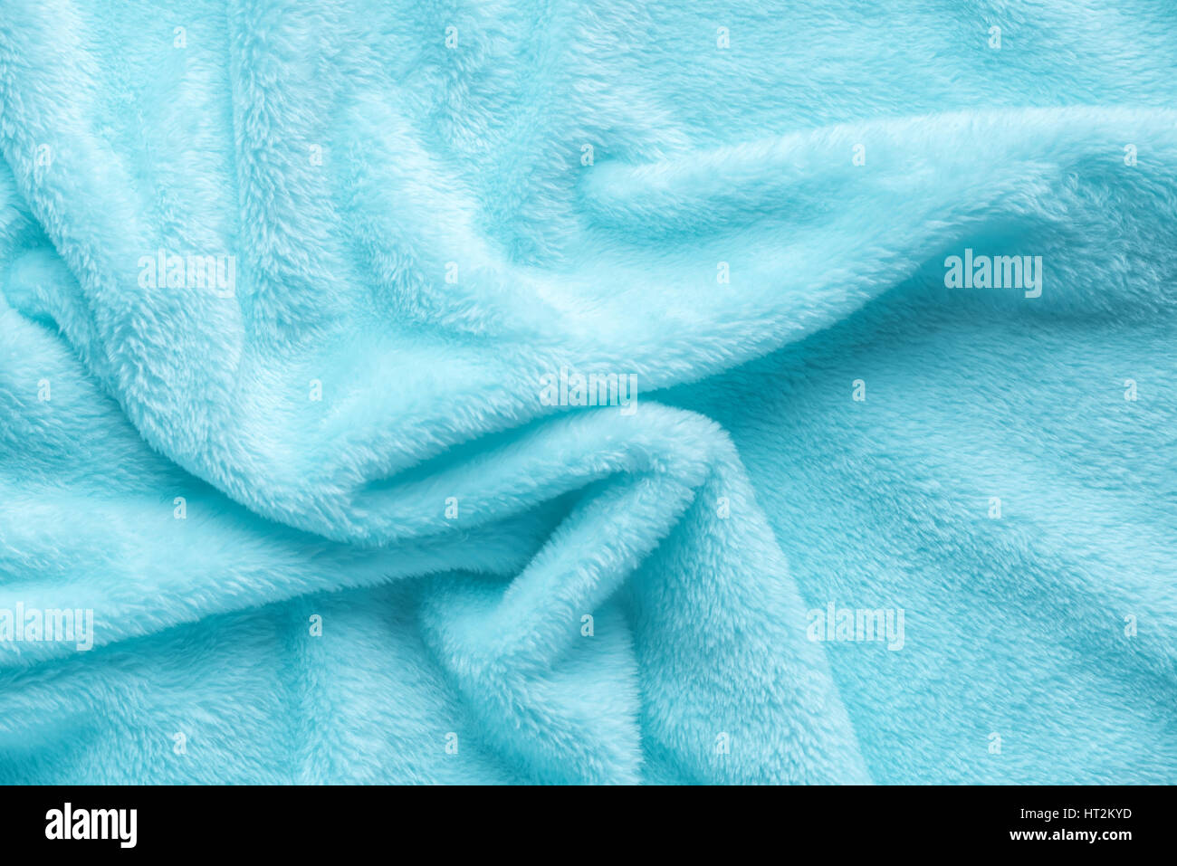 zarte blaue Textur Handtuch gefaltet wie Hintergrund, Nahaufnahme Stockfoto