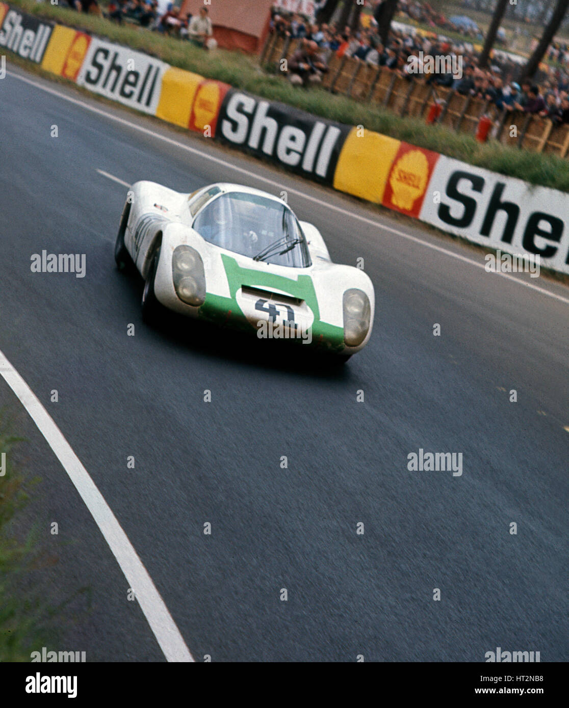 Porsche 907-6 angetrieben von Siffert-Herrman, 1967 Le Mans Künstler: unbekannt. Stockfoto