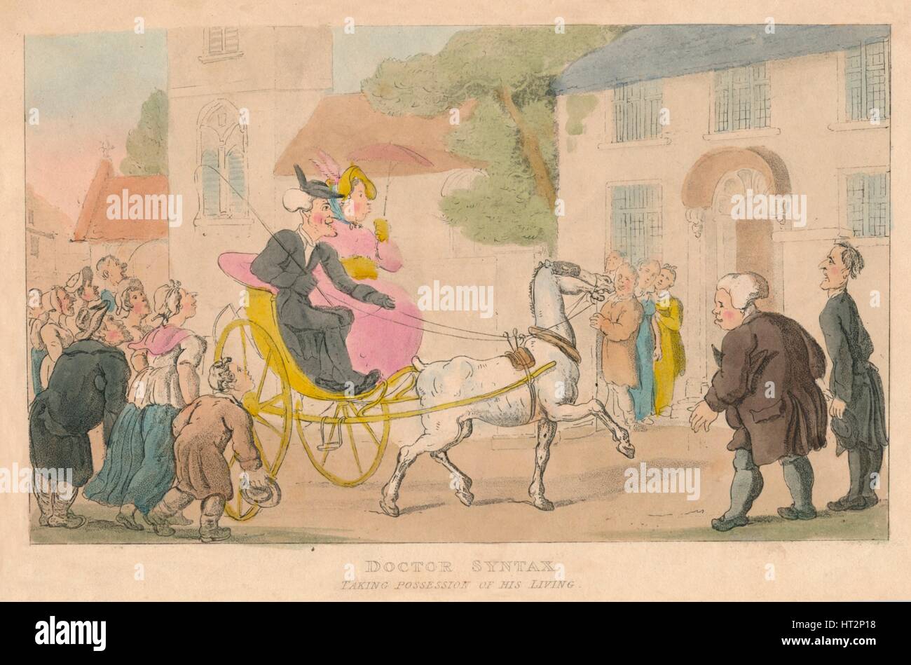 "Doktor Syntax Inbesitznahme von seinen Lebensunterhalt", 1820. Künstler: Thomas Rowlandson. Stockfoto