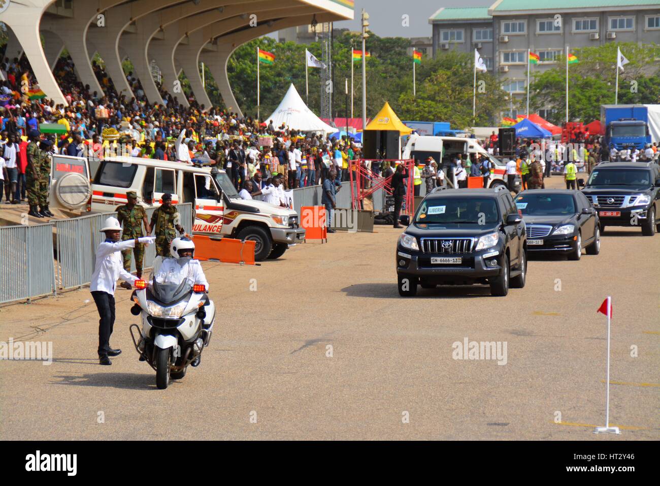 Ghana - feiert 60 Jahre Unabhängigkeit für die britische Herrschaft. Stockfoto