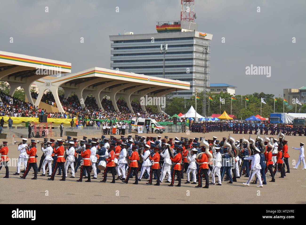 6. März 2017 - Ghanas 60 Unabhängigkeit feiern... Ghana gewann 1957 als erstes afrikanisches Land es ist Freiheit. Einst eine britische Kolonie Goldküste genannt. Stockfoto