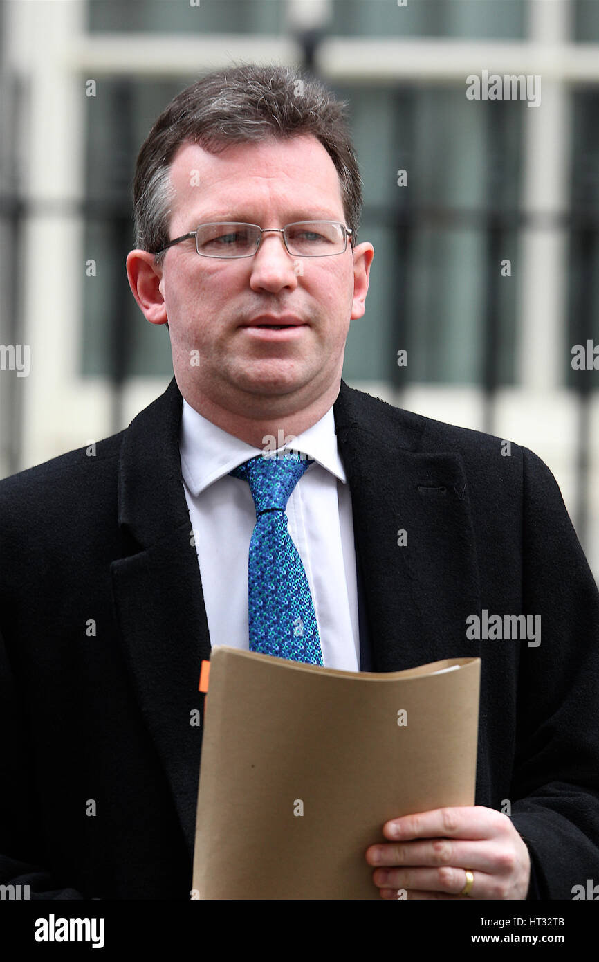 London, Großbritannien. 7. März 2017. Jeremy Wright qc mp Attorney General gesehenes Verlassen 10 Downing Street. Credit: Wfpa/alamy leben Nachrichten Stockfoto