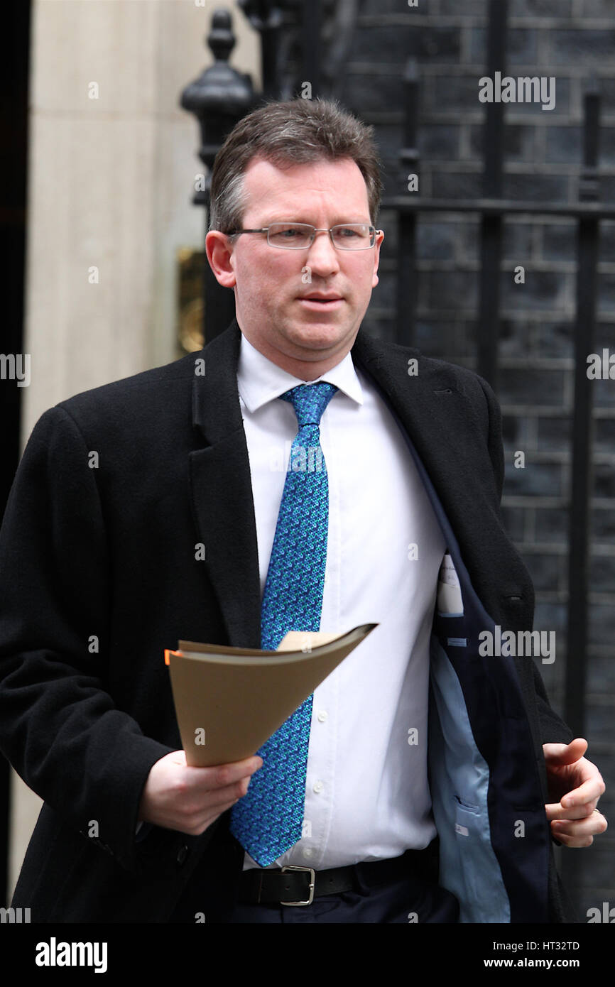 London, Großbritannien. 7. März 2017. Jeremy Wright qc mp Attorney General gesehenes Verlassen 10 Downing Street. Credit: Wfpa/alamy leben Nachrichten Stockfoto