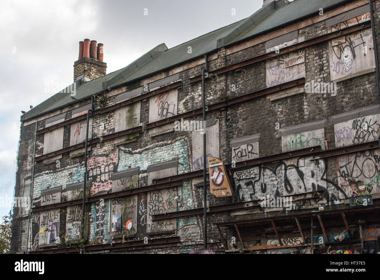 Wandkunst in Brick lane Stockfoto