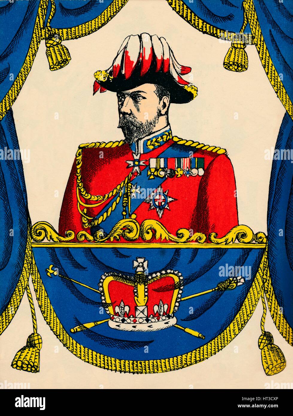 George V, König des Vereinigten Königreichs von 1910, (1932). Künstler: Rosalind Thornycroft. Stockfoto