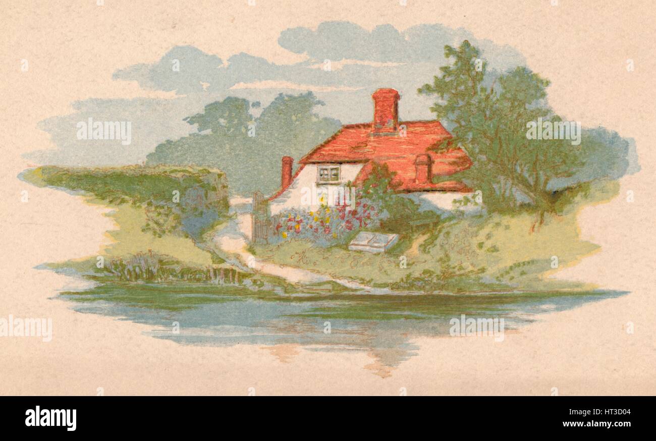 'Cottage, in der Nähe von Hastings' c19th Jahrhundert. Künstler: unbekannt. Stockfoto