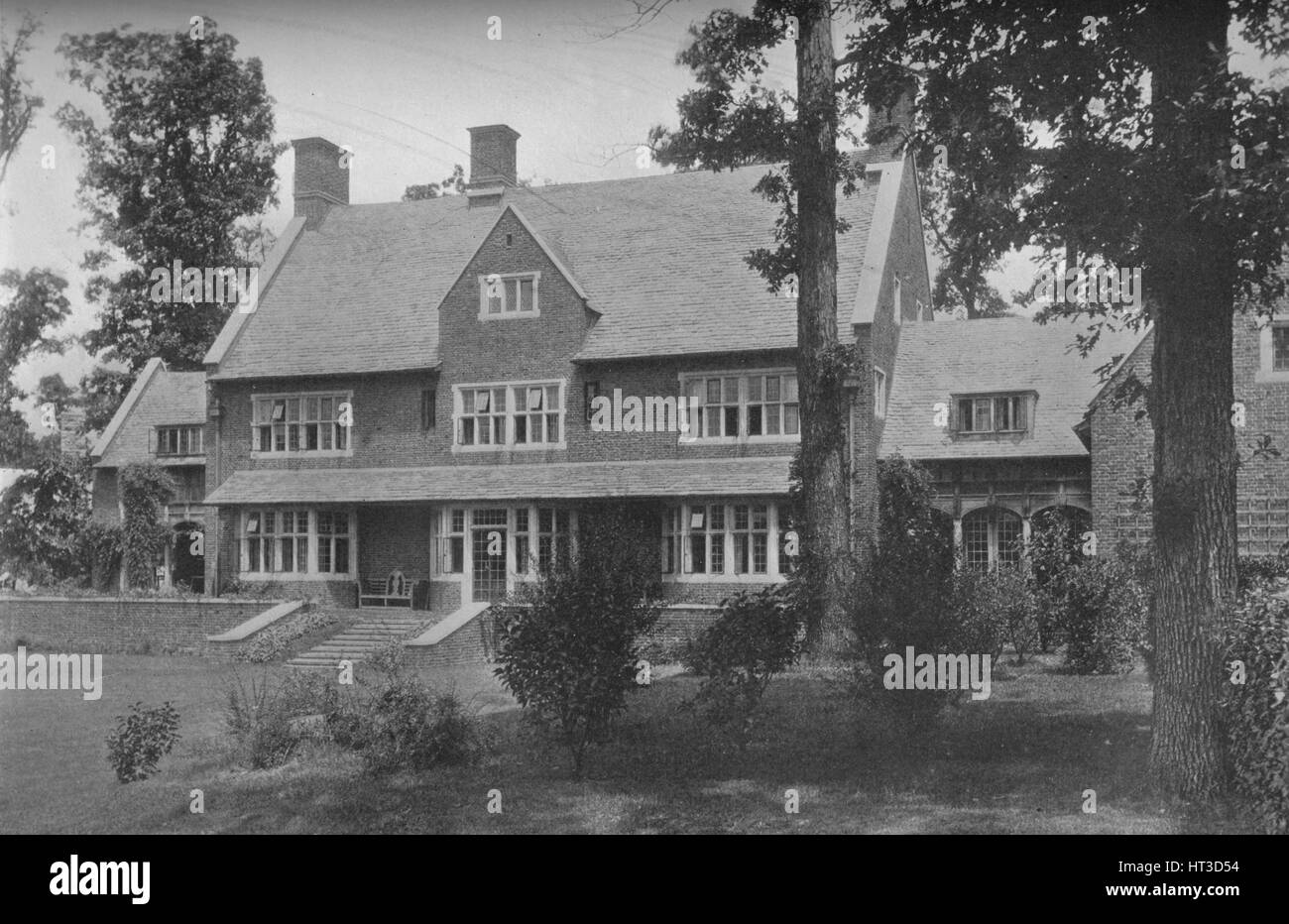 Gartenfassade, Haus des Harry C Black, Guilford, Baltimore, Maryland, 1923. Künstler: unbekannt. Stockfoto