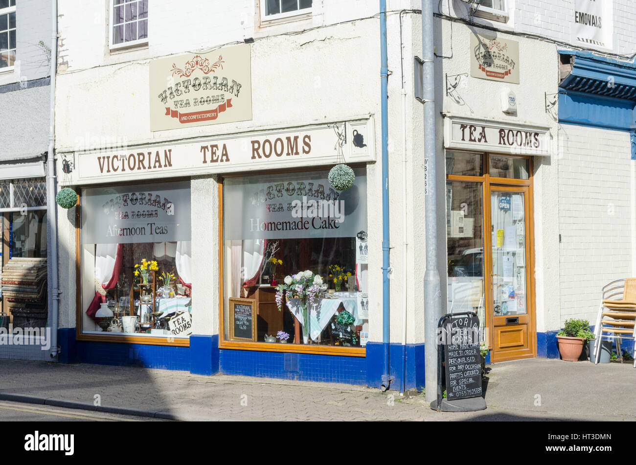 Victorian Tea Rooms Coffeeshop und Café in Abergavenny, Monmouthshire Stockfoto