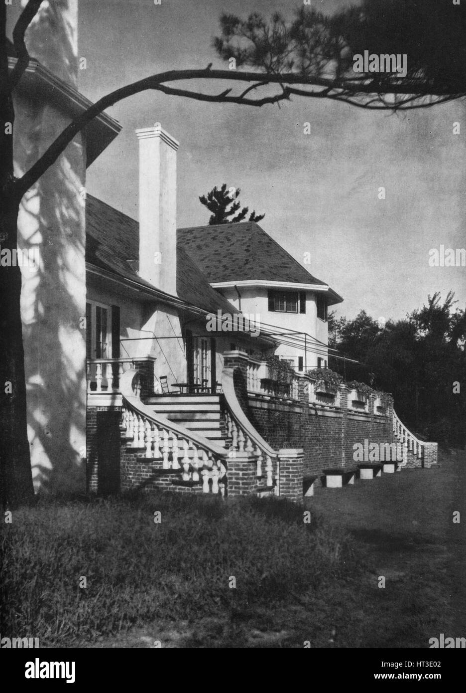 Detail des Gerichtshofs Seite, Longwood Cricket Club, Chestnut Hill, Massachusetts, 1922.  Künstler: unbekannt. Stockfoto