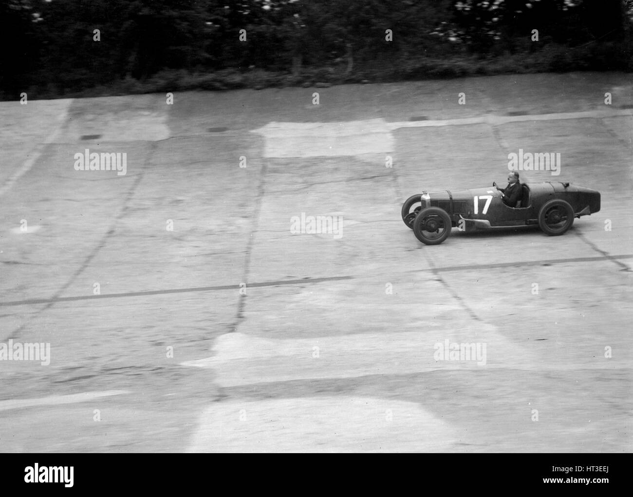 Frühe Produktion Körper Riley 9 Brooklands mit Türen racing bei JCC Mitglieder am Tag, Brooklands. Künstler: Bill Brunell. Stockfoto