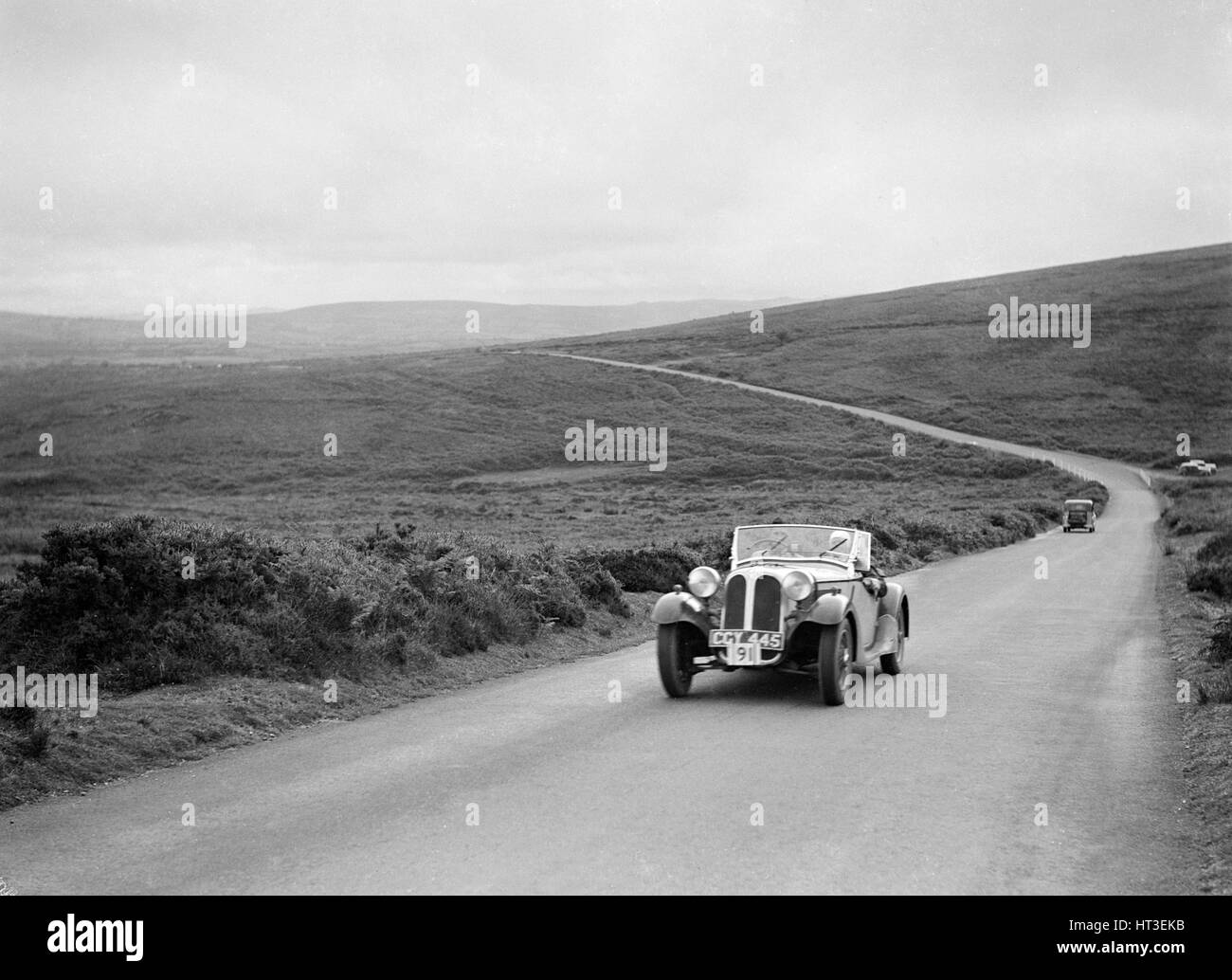 Frazer-Nash BMW 319/55 von LG Johnson, im Wettbewerb bei der MCC Torquay Rallye Juli 1937. Künstler: Bill Brunell. Stockfoto