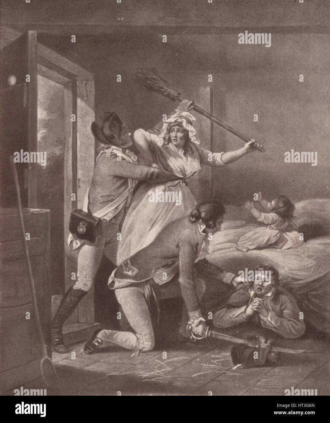 "Rekrut verlassen", 1791 (1909). Künstler: George Keating. Stockfoto