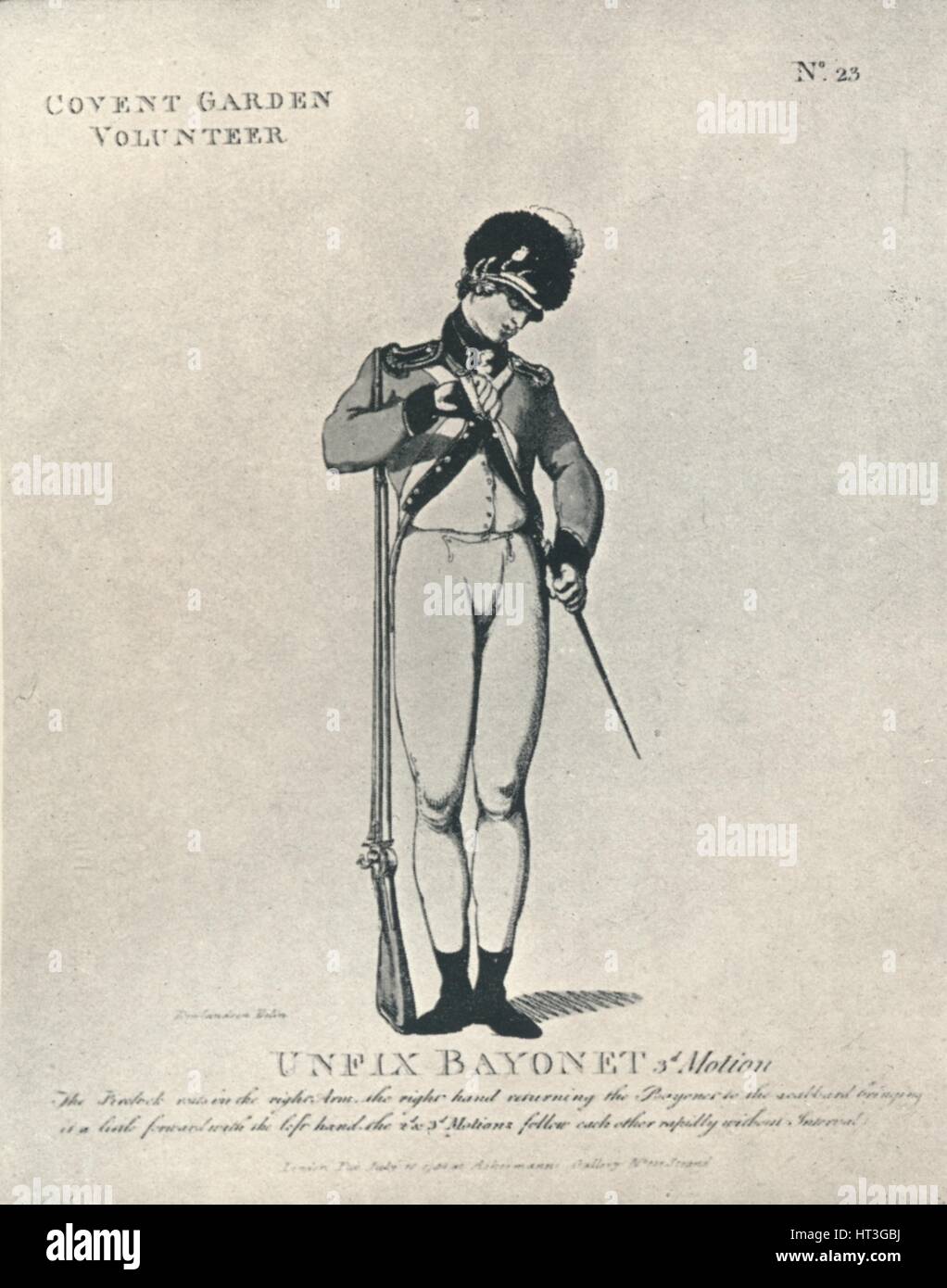 "Bajonett Linksdrehen 3. Bewegung", 1798 (1909). Künstler: Thomas Rowlandson. Stockfoto