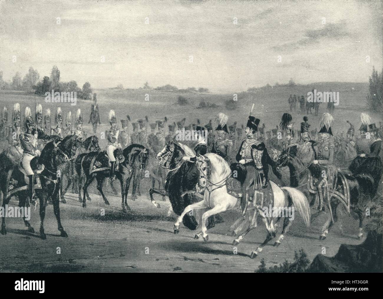 "Review der 1. Leibgarde und 8. Husaren, 4. Juni 1842", 1842 (1909). Künstler: James Henry Lynch. Stockfoto