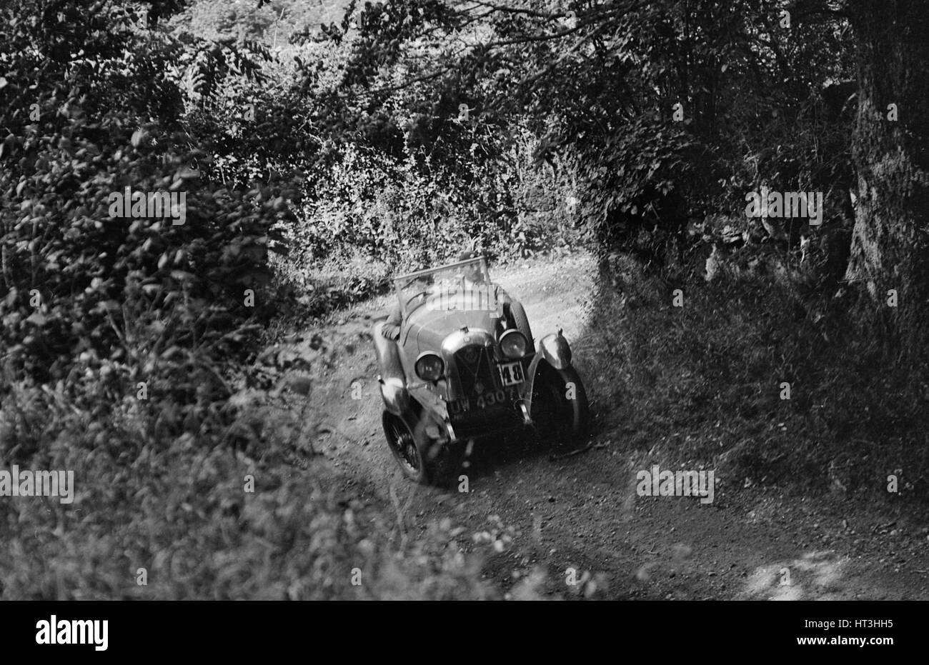 Salmson von LJ Higgs, B & HMC Brighton-Bier Trial, Pepperden Hill, Devon, 1930. Künstler: Bill Brunell. Stockfoto