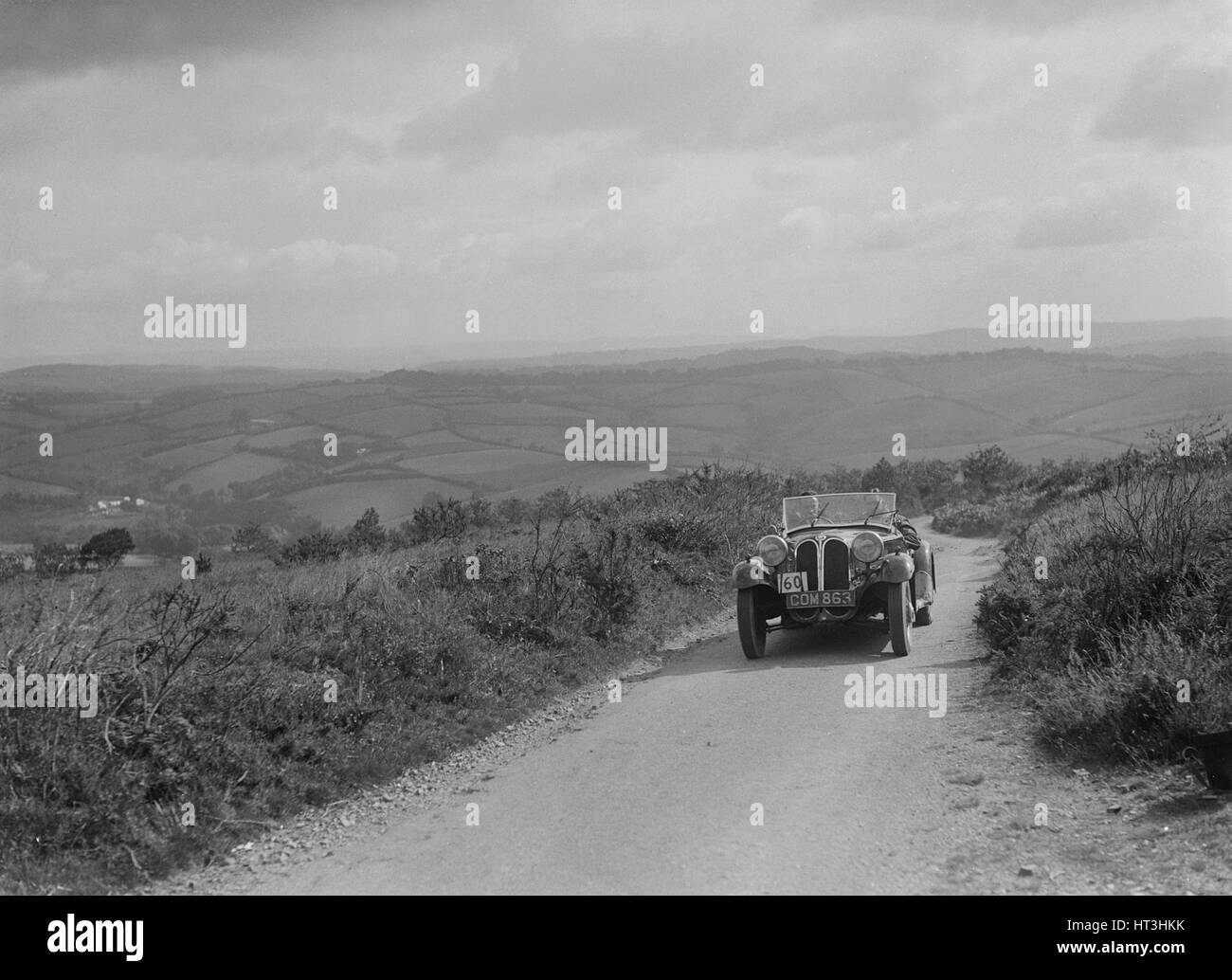 Frazer-Nash BMW 315/40 AE Frost im Wettbewerb mit der MCC-Torquay-Rallye, 1938. Künstler: Bill Brunell. Stockfoto