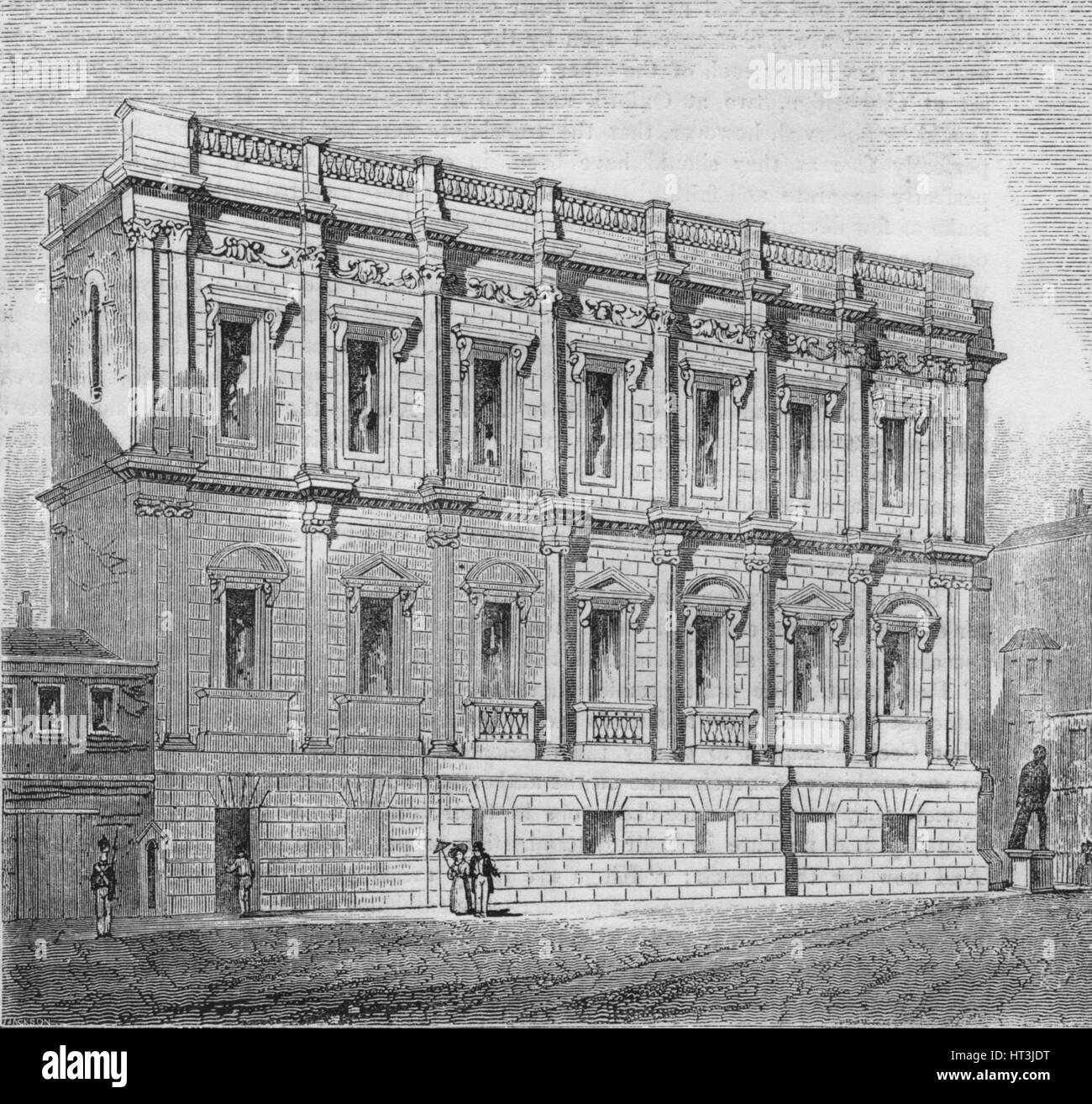 "Ostfront Bankett Zimmer, Whitehall", 1835, (1845). Künstler: John Jackson. Stockfoto