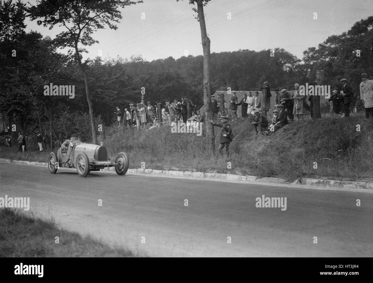 Bugatti Typ 35 im Wettbewerb auf der Motor Week Boulogne, Frankreich, 1928. Künstler: Bill Brunell. Stockfoto