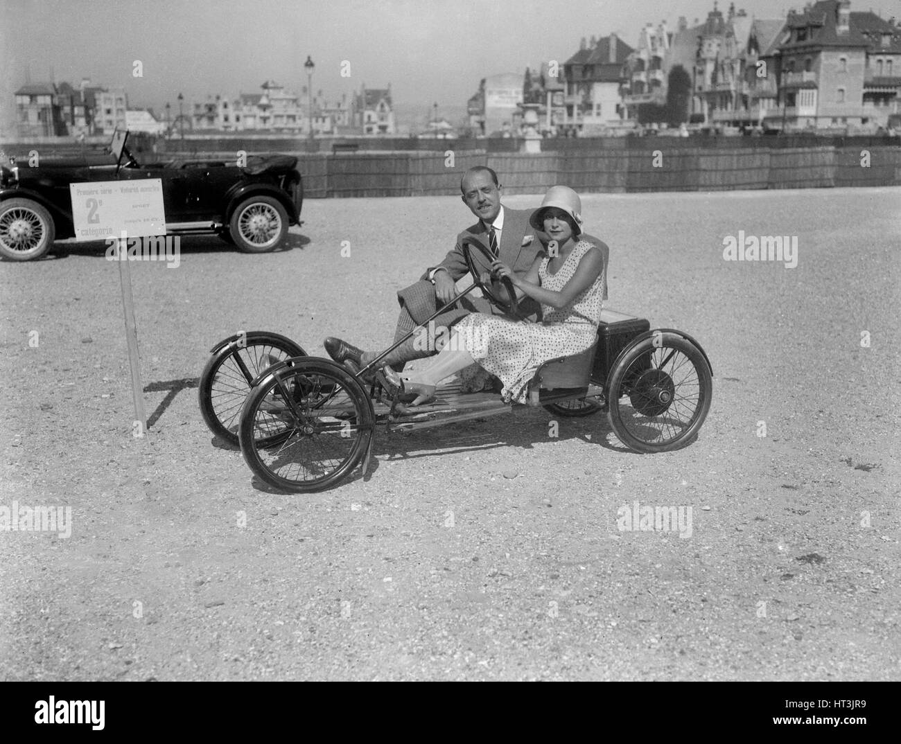 Auto Red Bug elektrische den Buckboard Motor Week Boulogne, Frankreich, 1928. Künstler: Bill Brunell. Stockfoto