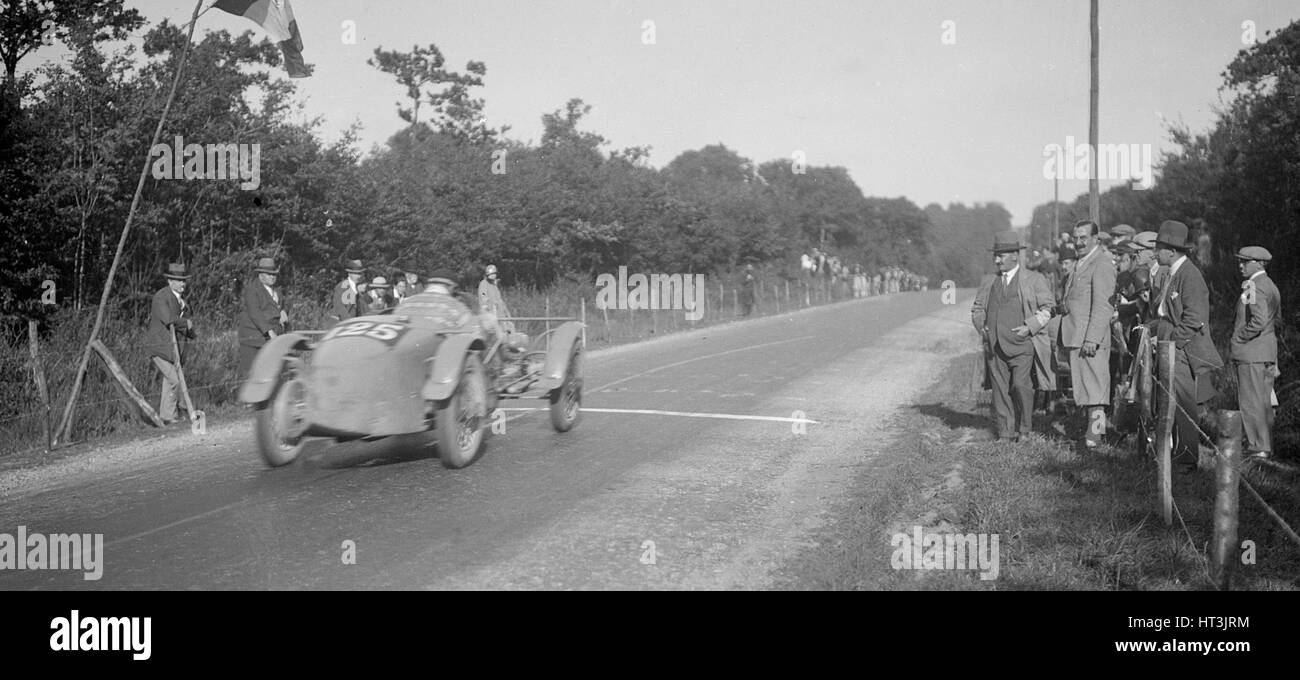 Bugatti Grand Prix-bodied 2-Sitzer, Motor Woche Boulogne, östlich von La Capelle, Frankreich, 1928. Künstler: Bill Brunell. Stockfoto