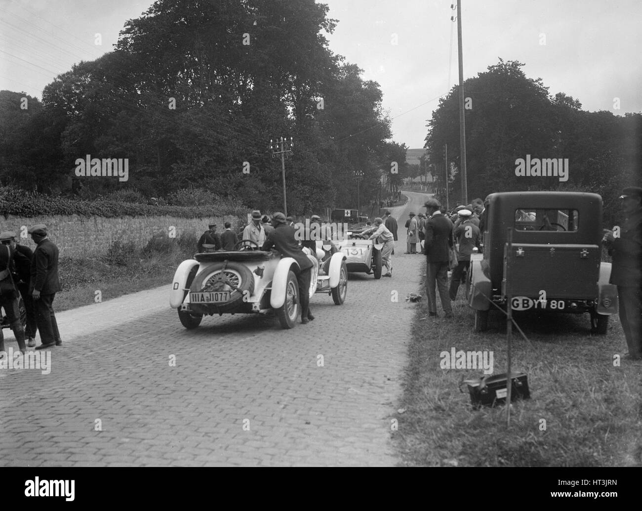 Mercedes-Benz SS von Baron Wentzel-Mosau, Boulogne Motor Woche, östlich von La Capelle, Frankreich, 1928. Künstler: Bill Brunell. Stockfoto