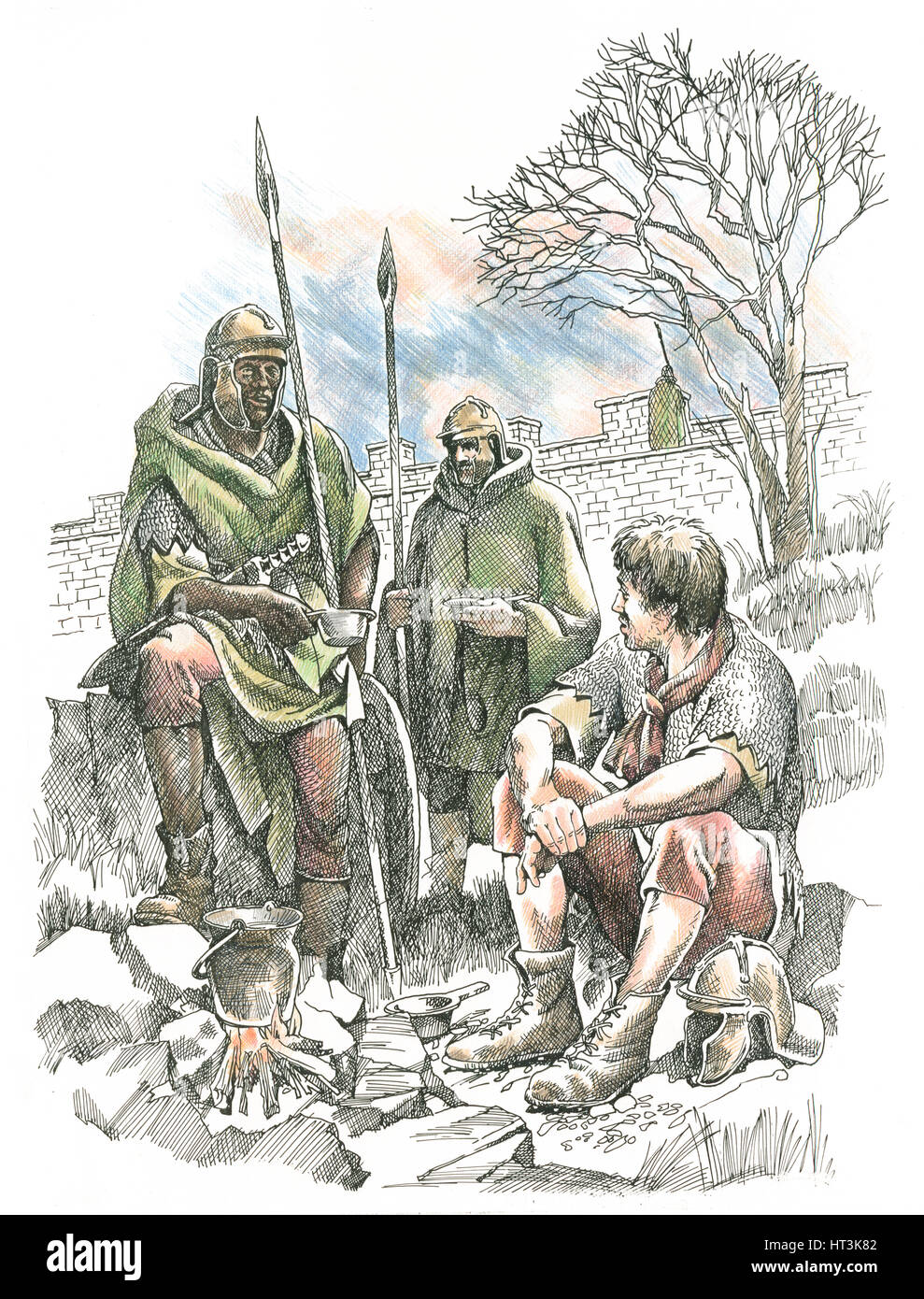 Römische Soldaten, c2nd Jahrhundert, (c1990-2010)-Künstler: Frank Gardiner. Stockfoto