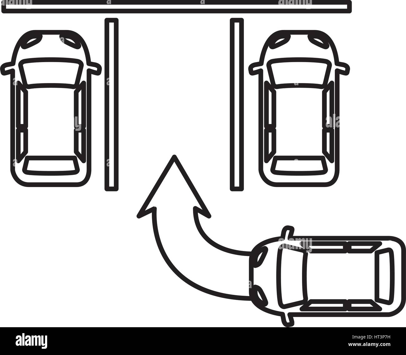 Parkplatz isolierten Symbol Stock Vektor