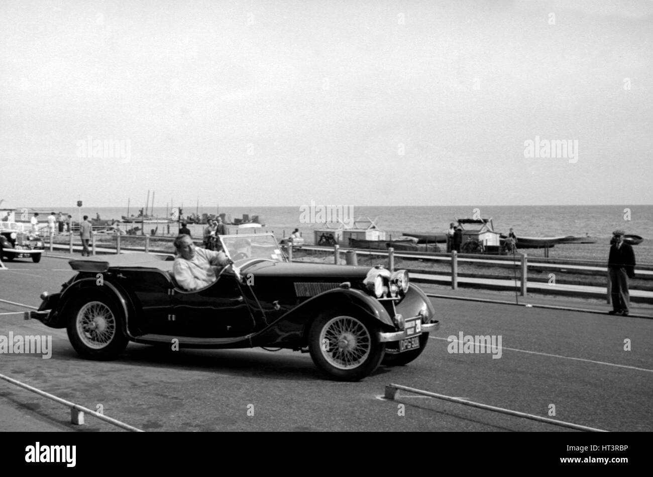 1937 Riley Lynx auf der 1953 Brighton Rallye Künstler: unbekannt. Stockfoto