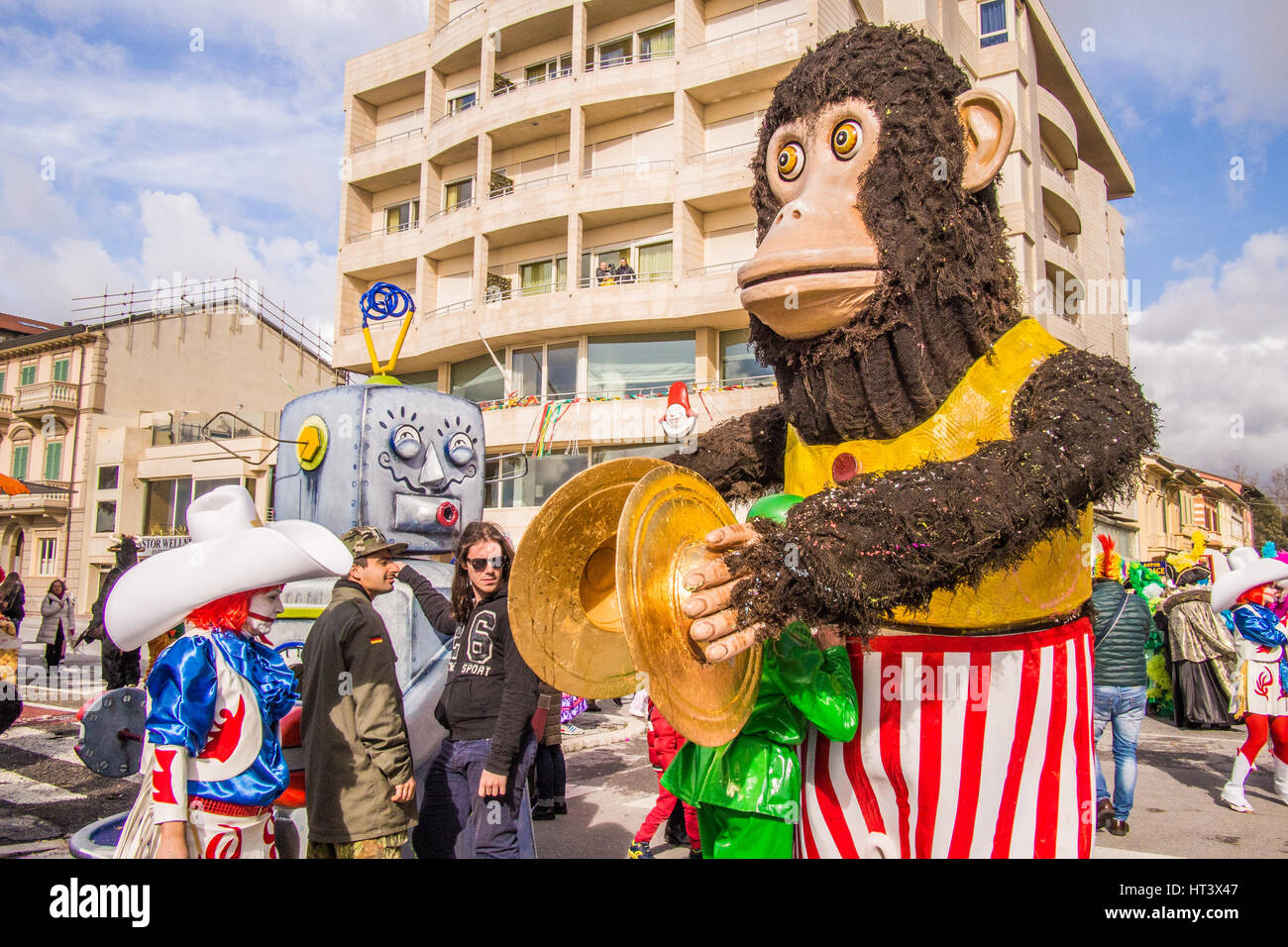 Karneval von Viareggio in der Provinz Lucca, Toskana, Italien. Stockfoto