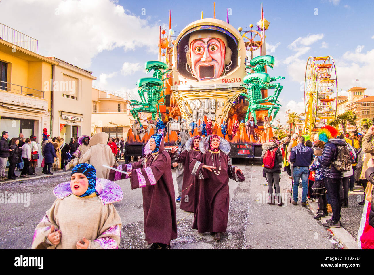 Karneval von Viareggio in der Provinz Lucca, Toskana, Italien. Stockfoto