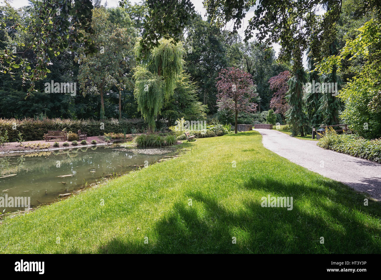 Englischen Sie Gartenstil Park Mondo Verde Niederlande Stockfoto