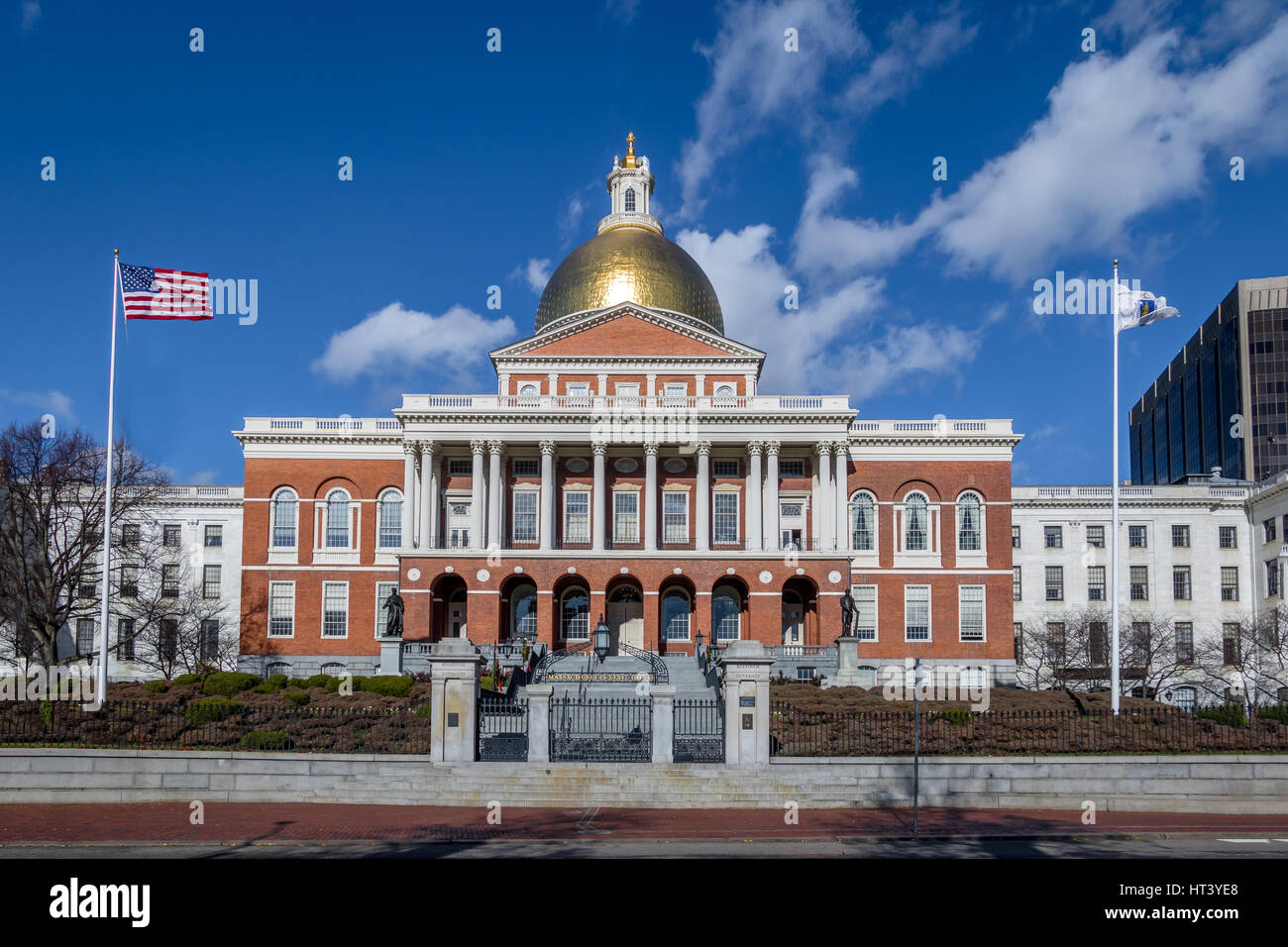 Massachusetts State House - Boston, Massachusetts, Vereinigte Staaten Stockfoto