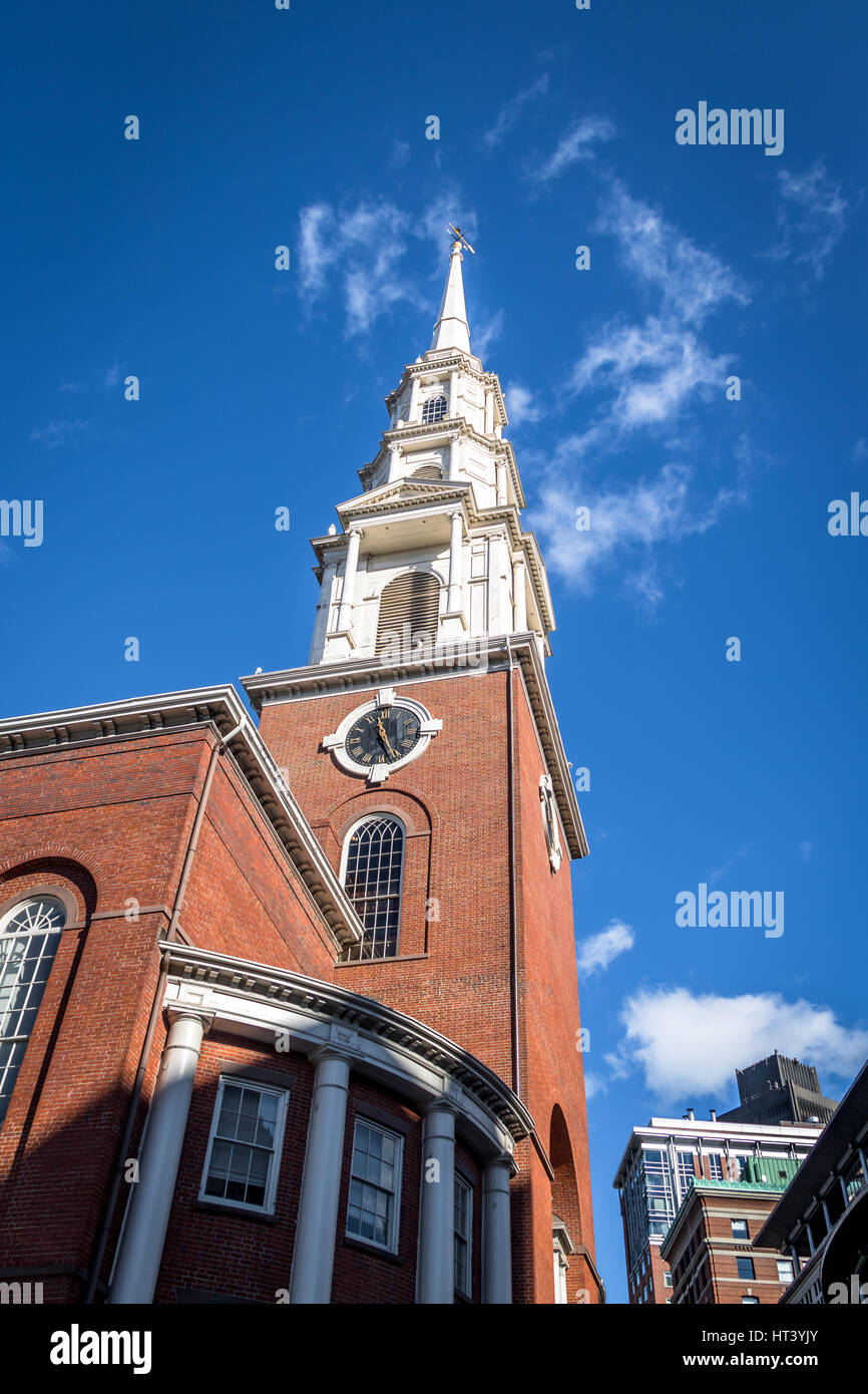 Der Park Street Church - Boston, Massachusetts, USA Stockfoto