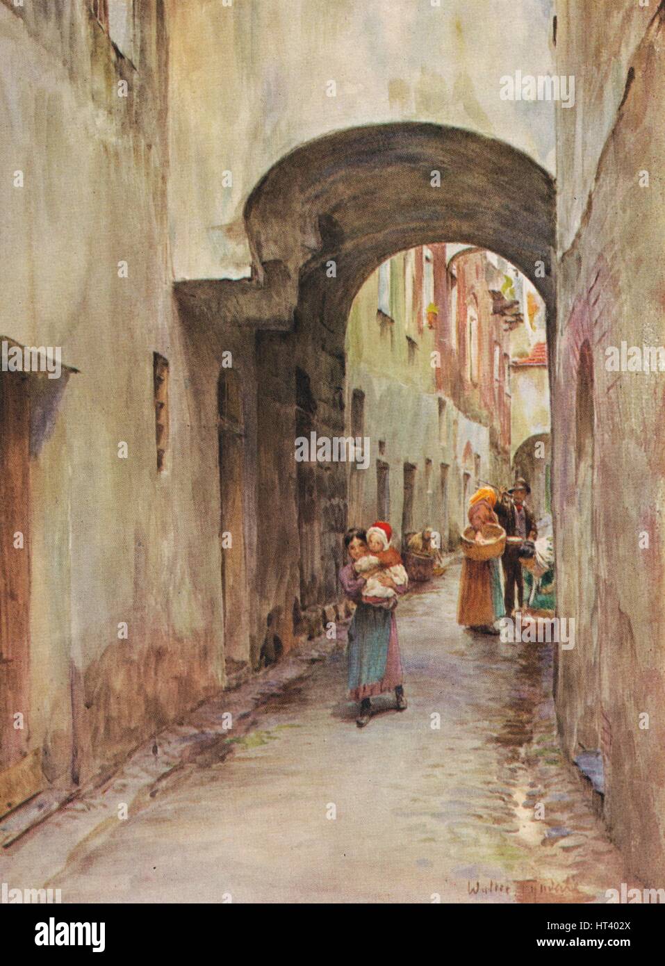 'A Lane in Noli', c1910, (1912). Künstler: Walter Friedrich Roofe Tyndale. Stockfoto