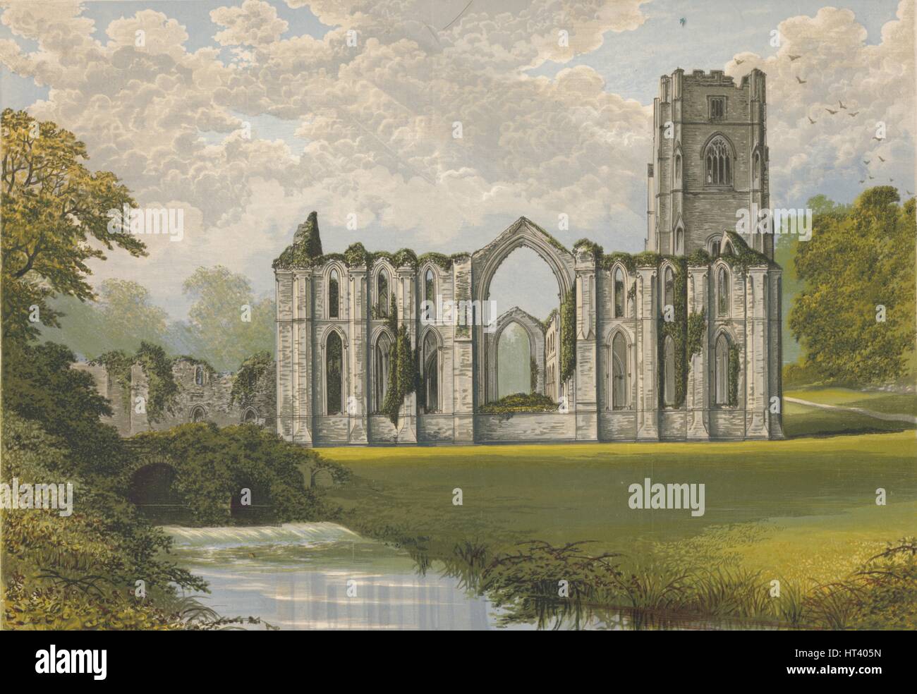 "Fountains Abbey", 1882, (1897). Künstler: Alexander Francis Lydon. Stockfoto