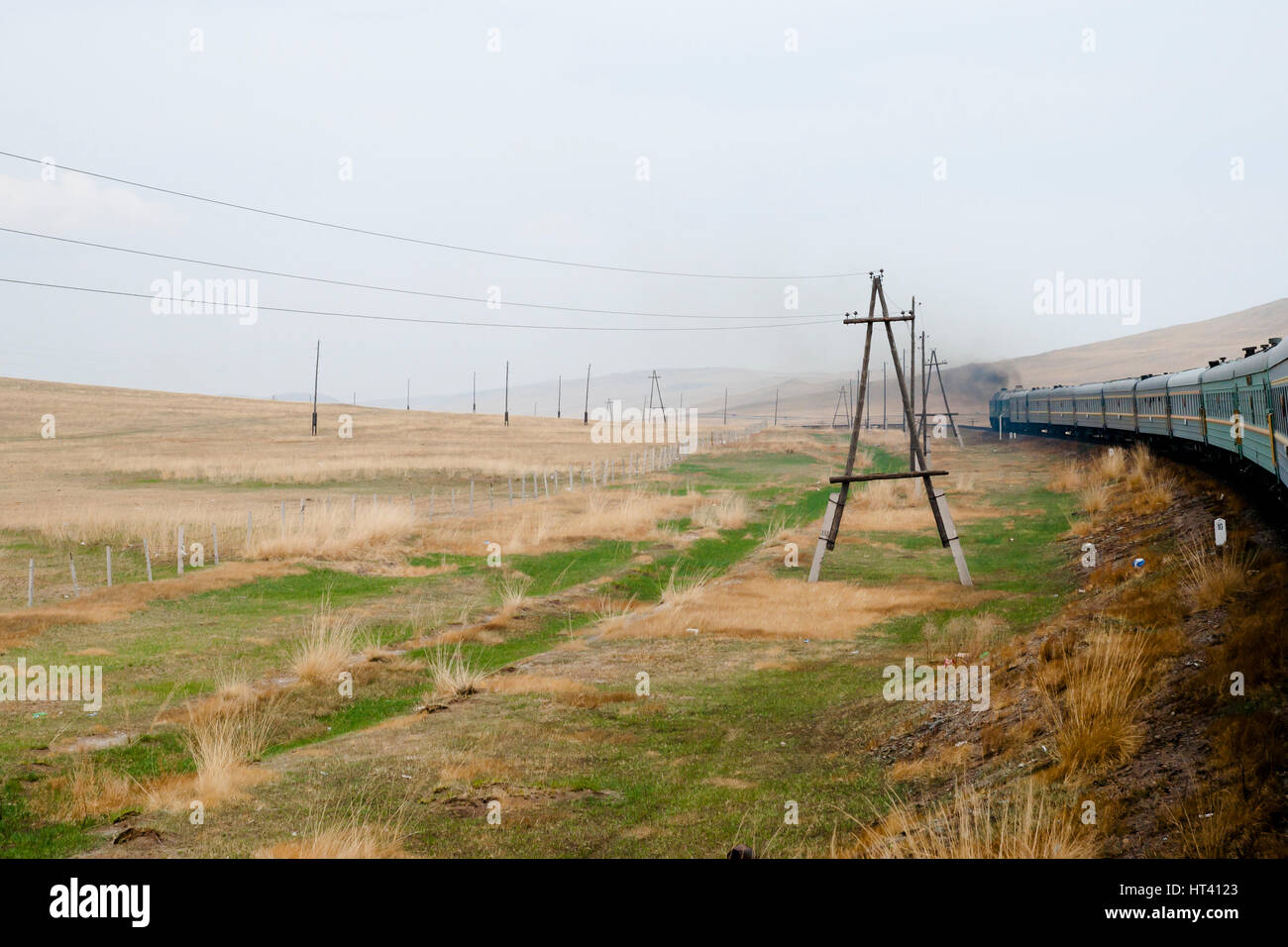 Trans-sibirischen Eisenbahn - Mongolei Stockfoto
