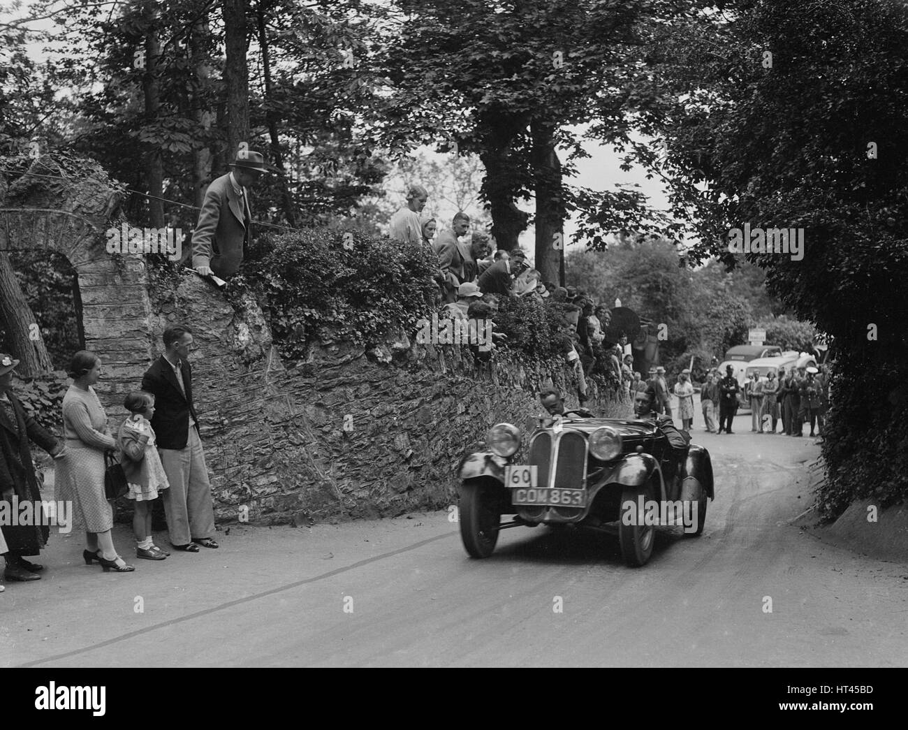 Frazer-Nash BMW 315/40 AE Frost im Wettbewerb mit der MCC-Torquay-Rallye, 1938. Künstler: Bill Brunell. Stockfoto