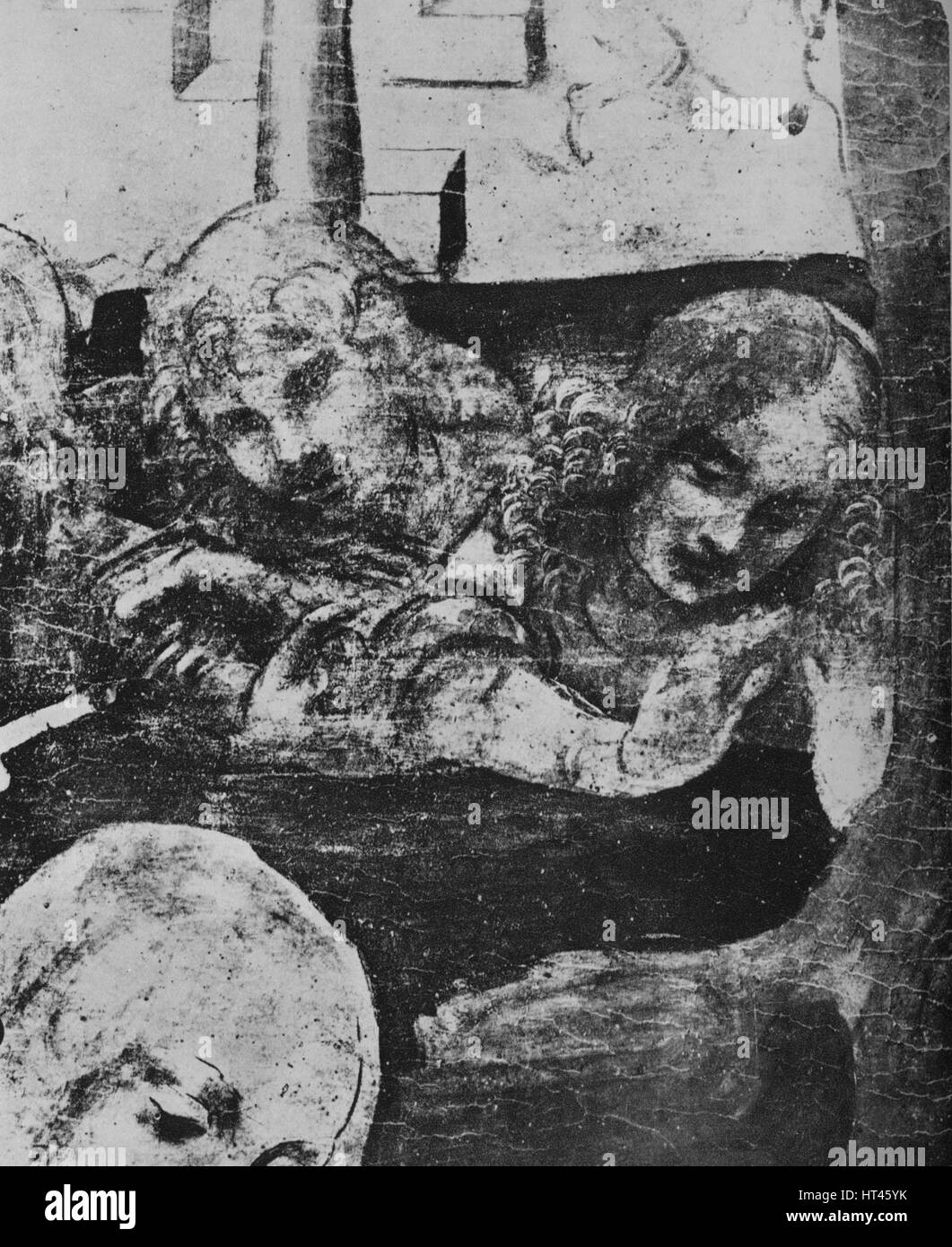 'Anbetung der Könige - Engel hinter der Jungfrau', c1481 (1945). Künstler: Leonardo da Vinci. Stockfoto